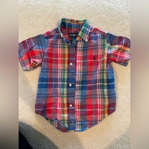 Ralph Lauren Colorful Plaid Button-Up Shirt